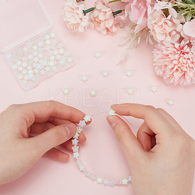 100Pcs Spray Painted Glass Beads GLAA-HY0001-40-1