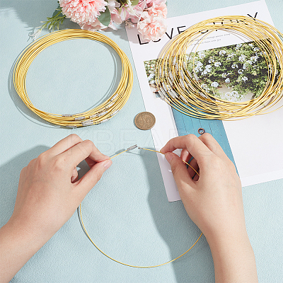 50Pcs Stainless Steel Wire Necklace Cord DIY Jewelry Making TWIR-NB0001-03-1