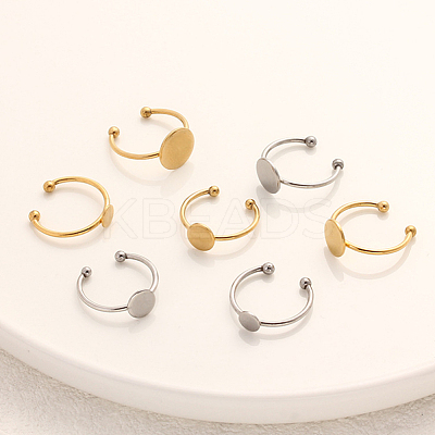 DIY Blank Adjustable 304 Stainless Steel Finger Rings Making Kits DIY-AN0001-22-1