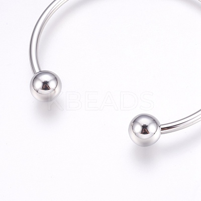 Tarnish Resistant 304 Stainless Steel European Style Bangles Making X-PPJ-G001-04P-1