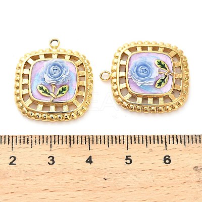 304 Stainless Steel Enamel Pendants STAS-B084-10G-01-1