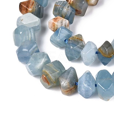 Natural Blue Calcite Beads Strands G-D091-A30-1