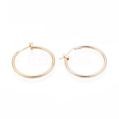 304 Stainless Steel Hoop Earrings EJEW-T048-25C-G-1