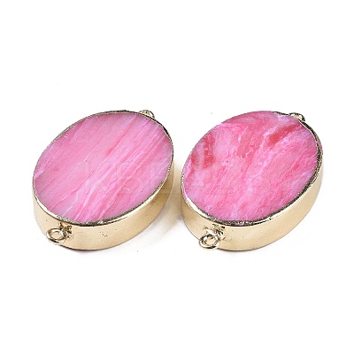 Synthetic Picture Jasper Dyed Connector Charms KK-F868-19G-02-1