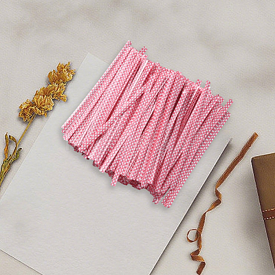 500Pcs Polka Dot PET Plastic Wire Twist Ties FIND-WH20005-40B-1