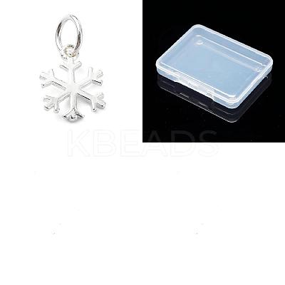 6Pcs 925 Sterling Silver Christmas Snowflake Charms FIND-PH0022-07-1