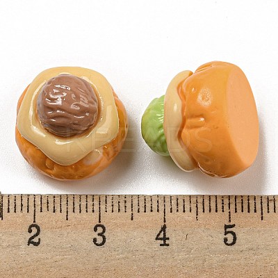 Opaque Resin Imitation Food Decoden Cabochons RESI-G099-05-1