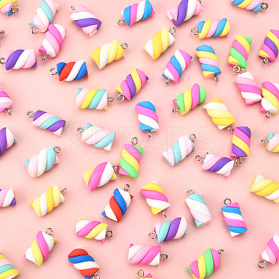 72Pcs 12 Colors Handmade Polymer Clay Charms CLAY-NB0001-66-1