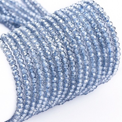 Electroplate Glass Beads Strands EGLA-F149-PL-01-1