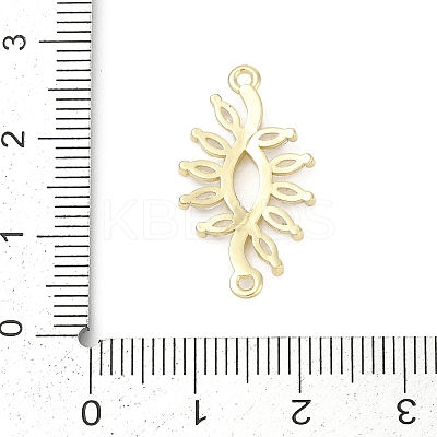 Brass Clear Cubic Zirconia Connector Charms LS-KK-Z094-06G-04-1