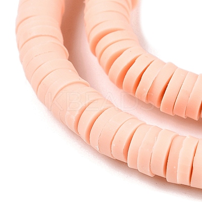 Flat Round Handmade Polymer Clay Bead Spacers CLAY-R067-4.0mm-13-1