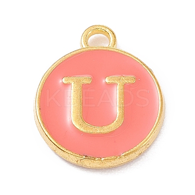 Golden Plated Alloy Enamel Charms X-ENAM-Q437-11U-1