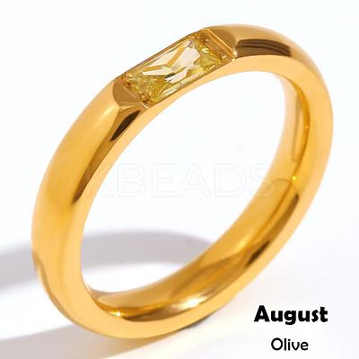 304 Stainless Steel Pave Cubic Zirconia Finger Rings FS-WG61B2A-22-1