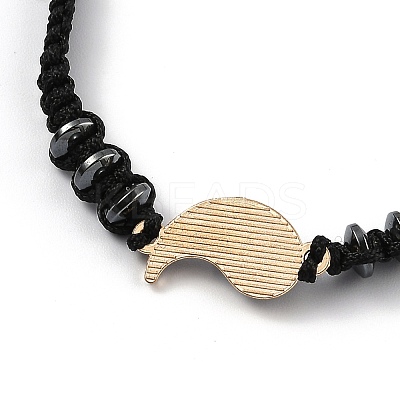 Adjustable Nylon Cord Braided Bead Bracelet EJEW-H118-01G-1