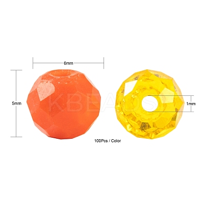 500Pcs 5Colors Electroplate Glass Beads EGLA-LS0001-01B-1
