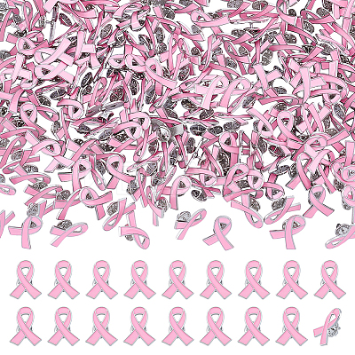 200Pcs Awareness Ribbon Zinc Alloy Enamel Pins for Clothes JEWB-DR0001-09-1