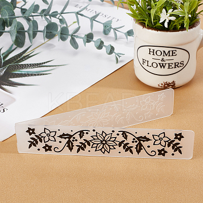 10Pcs 10 Styles Transparent Clear Plastic Embossing Template Folders DIY-GF0005-95-1