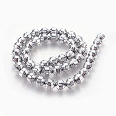 Electroplated Non-magnetic Synthetic Hematite Bead Strand G-E498-12B-04-1