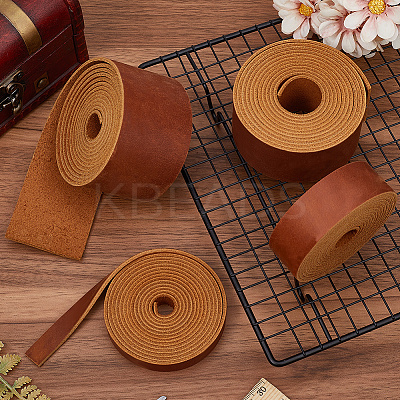 1.6M Flat AB Grade Cowhide Leather Cord AJEW-WH0007-59D-05-1