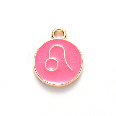 Alloy Enamel Pendants X-ENAM-S124-01A-03G-1