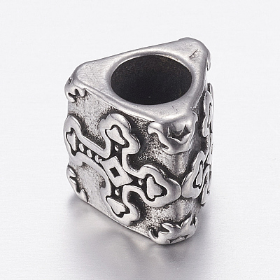 304 Stainless Steel European Beads STAS-P173-110AS-1