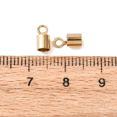 Ion Plating(IP) 304 Stainless Steel Fold Over Crimp Cord Ends STAS-P434-05E-G-1