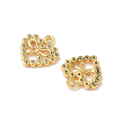 Brass Micro Pave Cubic Zirconia Pendants KK-D373-01B-G-1