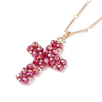 Sparkling Cross Pendant Necklace for Women X1-NJEW-TA00015-1