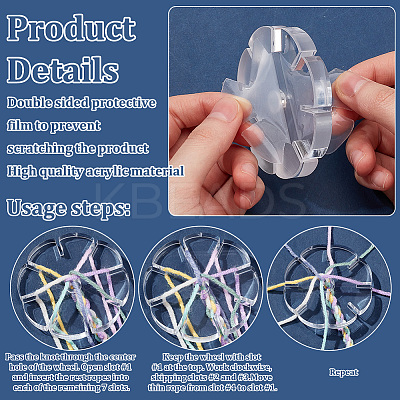 2Pcs Acrylic Bracelet Making Board DIY-FG0006-50-1