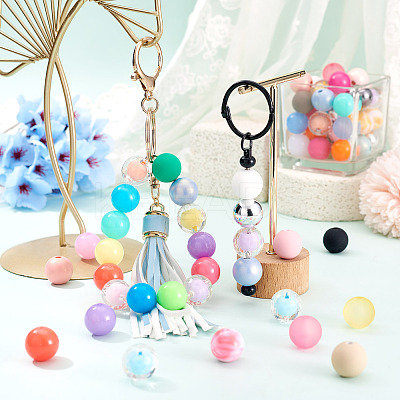 80Pcs 8 Styles Mixed Styles Acrylic Beads OACR-TA0005-11-1