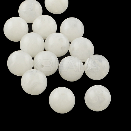 Round Imitation Gemstone Acrylic Beads OACR-R029-14mm-30-1