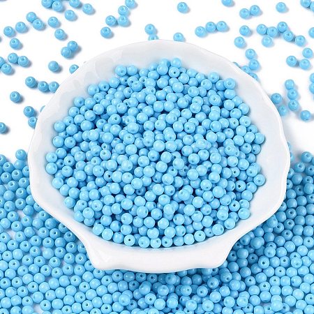 Opaque Baking Paint Glass Beads DGLA-T004-03A-1