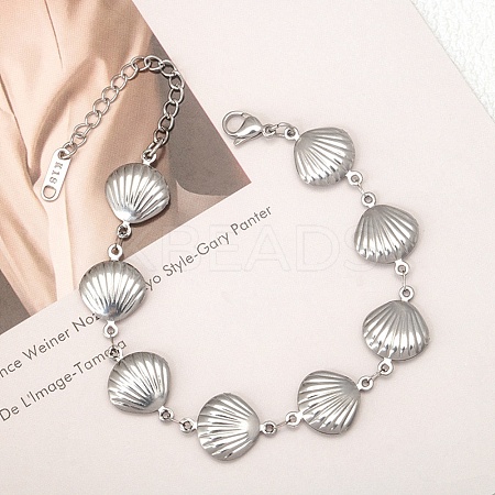 304 Stainless Steel Link Bracelets for Women LS-BJEW-Q041-01A-P-1