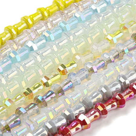 Electroplate Glass Beads Strands GLAA-K064-01A-1