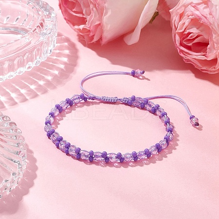 Baking Paint Glass Seed Beaded Bracelets BJEW-MZ00155-02-1