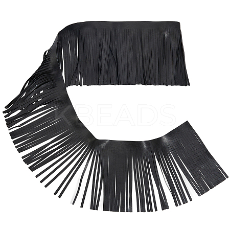 2M PU Leather Suede Fringe Trim AJEW-CY0001-58A-01-1