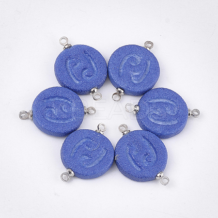 Handmade Porcelain Links connectors PORC-T002-124F-1