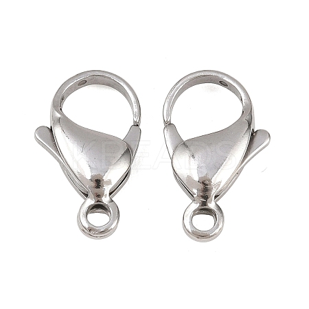 Tarnish Resistant 304 Stainless Steel Lobster Claw Clasps STAS-G035-H-1