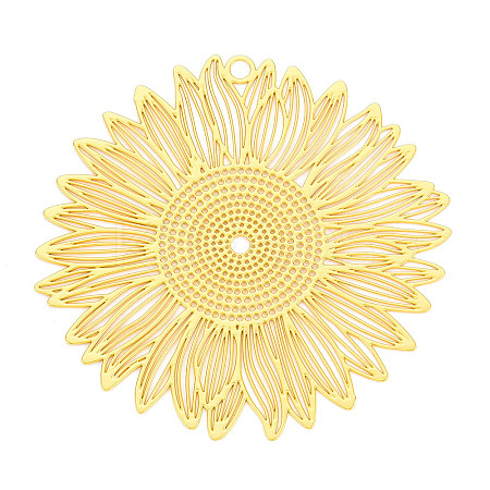 Brass Filigree Big Pendants X-KKC-T003-13G-1