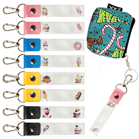 PU Leather & Cotton Name Marker Keychain AJEW-WH0514-030-1