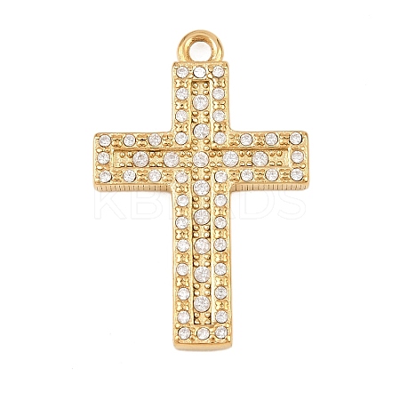 304 Stainless Steel Rhinestone Pendants STAS-P430-01D-G01-1