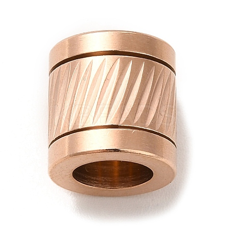 Ion Plating(IP) 304 Stainless Steel Glazed European Beads STAS-M308-11D-1