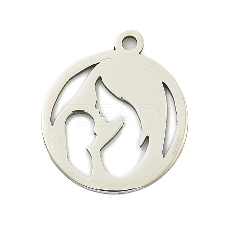 Mother's Day Non-Tarnish 201 Stainless Steel Pendants STAS-M015-26P-1