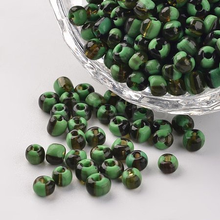 6/0 Opaque Colours Seep Glass Beads SEED-M006-A11-1