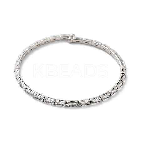 Platinum Brass Cuff Bangles BJEW-D039-36P-03-1