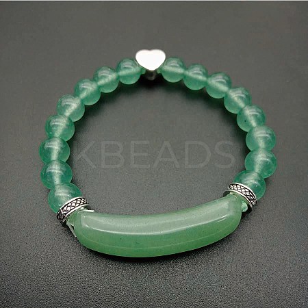 Natural Red Agate Beaded Stretch Bracelets VB4000-4-1