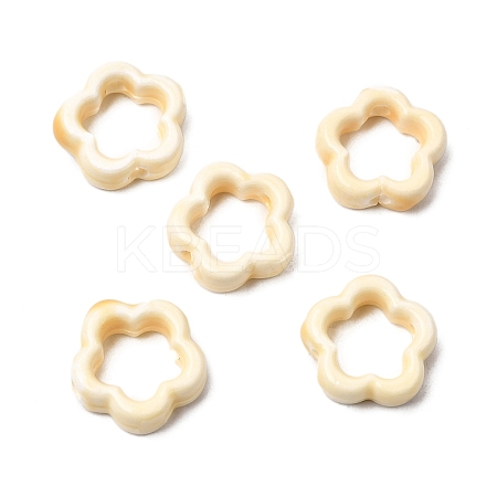 Flower Hollow Glazed Porcelain Bead Frame PORC-A034-09H-1