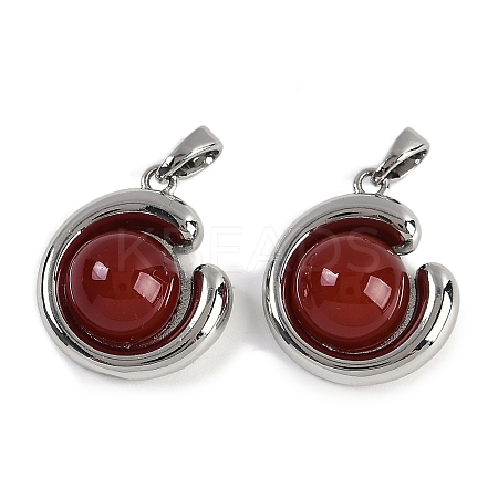 Natural Carnelian(Dyed & Heated) Pendants KK-P283-47P-1