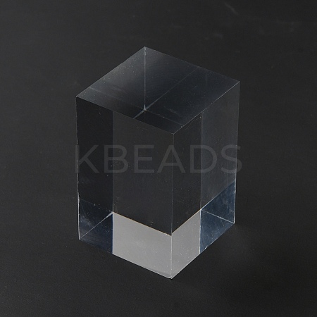 Square Transparent Acrylic Jewelry Display Pedestals ODIS-WH0329-31C-1