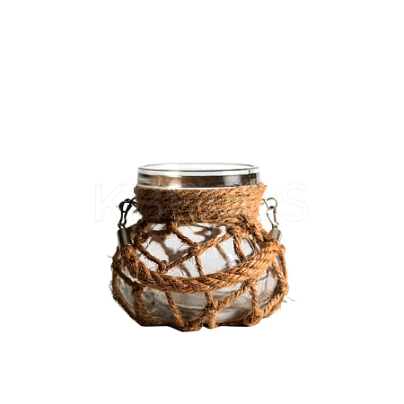 Hemp Rope Hand-woven Glass Vases PW-WGEEA16-01-1